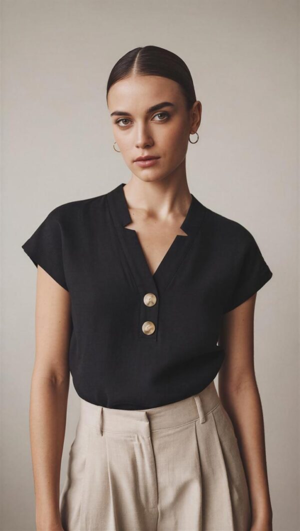 Blusa de lino Modelo Florencia código 031