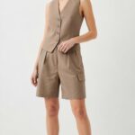 Conjunto de short y chaleco de lino Modelo Natalia código 032